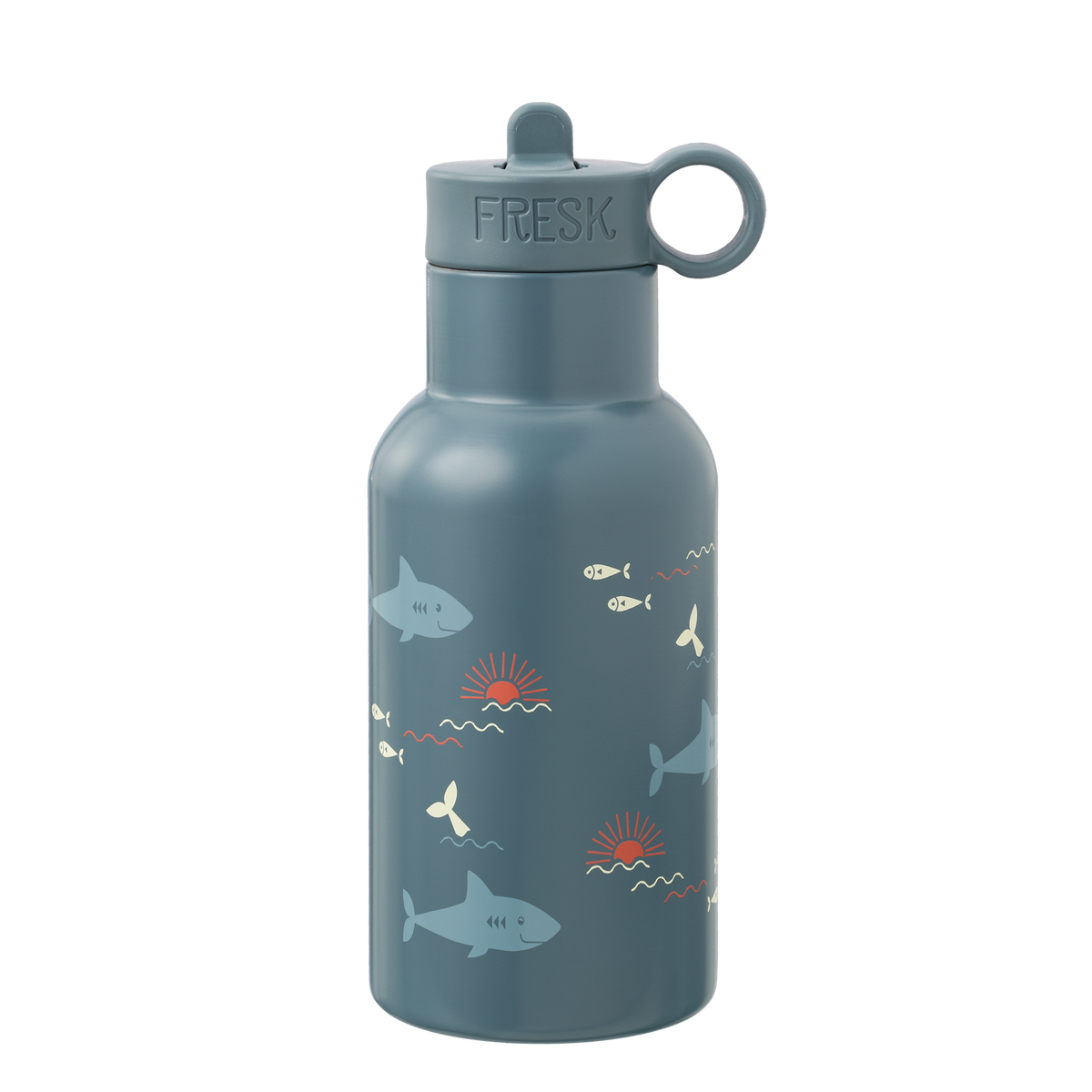 Fresk RVS thermosfles 350 ml met Shark haaienprint