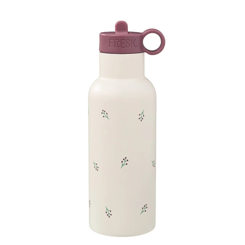 Fresk RVS thermische drinkfles 500 ml met Berries bessen-print, vooraanzicht