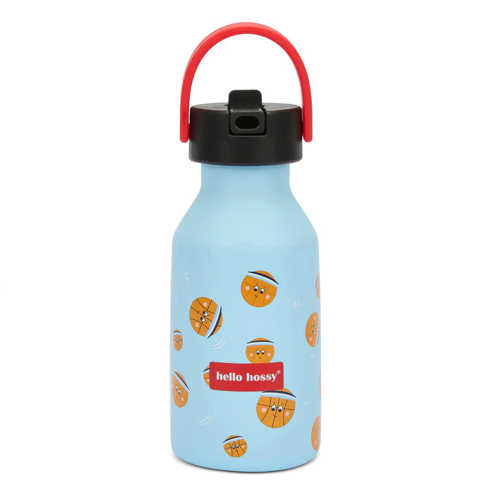 Hello Hossy drinkfles Bball Crew 350 ml in roestvrij staal, vooraanzicht