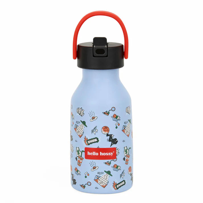 Hello Hossy drinkfles Dunk 350 ml in roestvrij staal, vooraanzicht