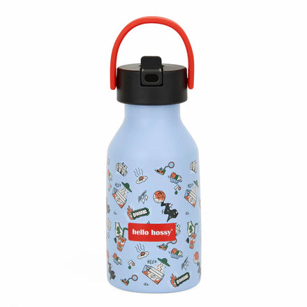 Hello Hossy drinkfles Dunk 350 ml in roestvrij staal, vooraanzicht