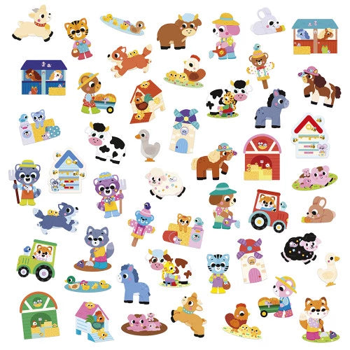 Janod 50 Grote Stickers | Boerderij
