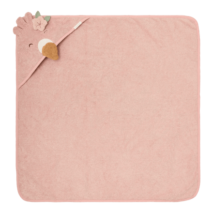 Little Dutch Badcape Flamingo Blooming Safari 75x75 cm | Roze