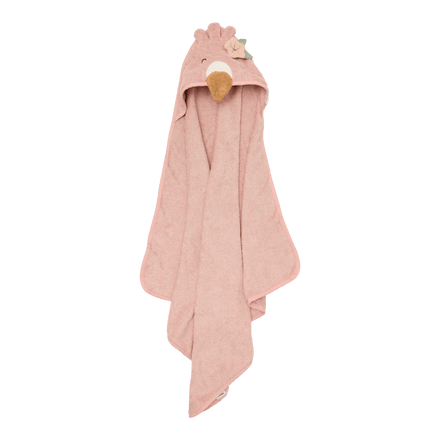 Little Dutch Badcape Flamingo Blooming Safari 75x75 cm | Roze