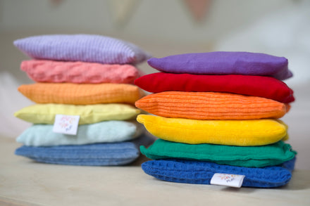 Pit & Play pittenzakjes regenboog, naast de pastel pittenzakjes