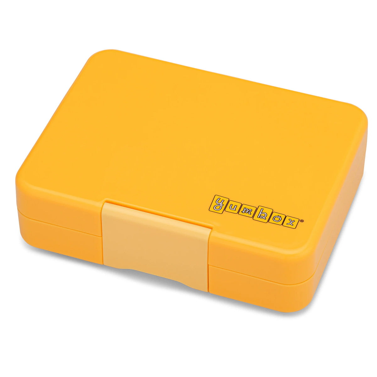 Yumbox Lekvrije Lunchbox Yoyo Yellow Shark met haaienthema, verkrijgbaar bij De Gele Flamingo.