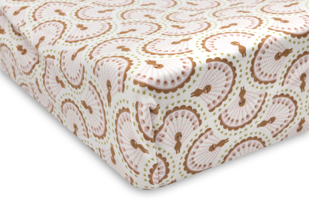 Jollein aankleedkussenhoes jersey 50x70 cm met Soft Plumes print