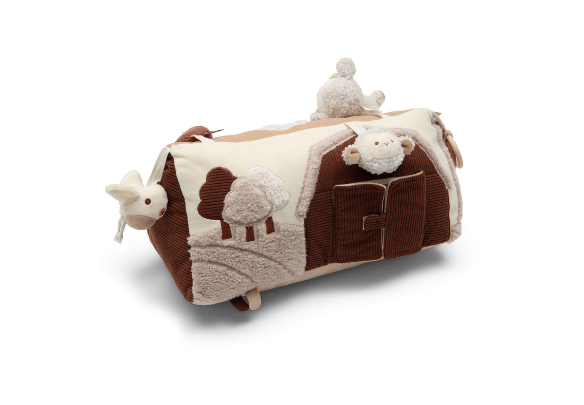 Jollein activiteitendriehoek Woolly, zacht babyspeelgoed met lammetjes