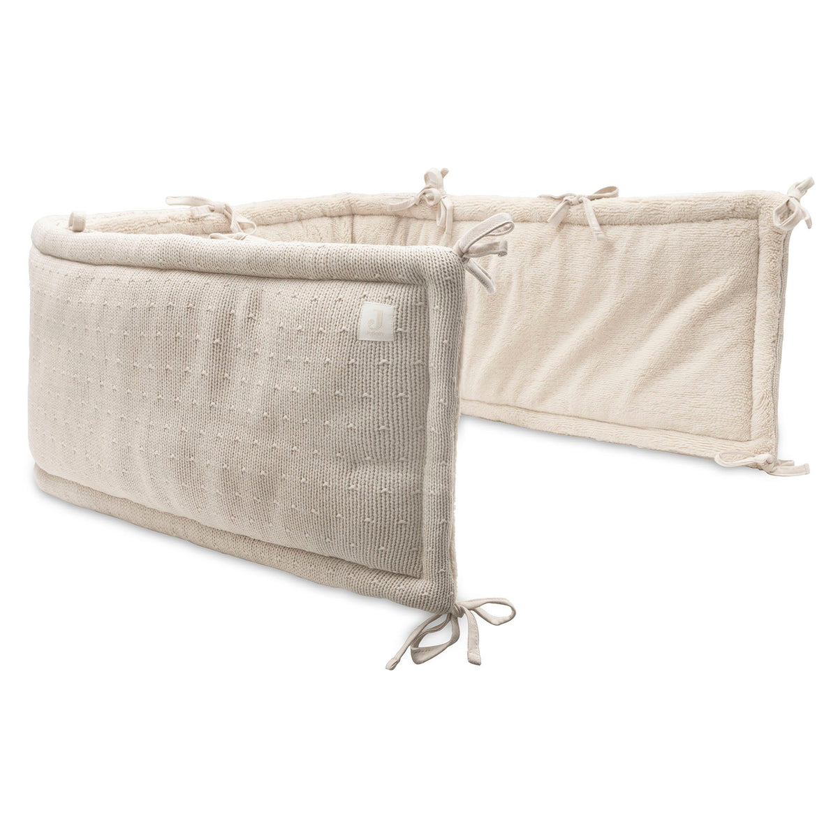 Jollein boxbumper 180x30 cm Sprinkle Knit Sand rond de box