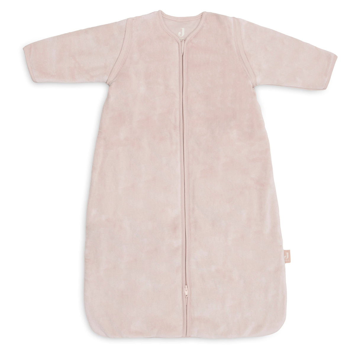 Jollein slaapzak met afritsbare mouw 110 cm Velvet in Silk Rose, productfoto van de babyslaapzak, De Gele Flamingo