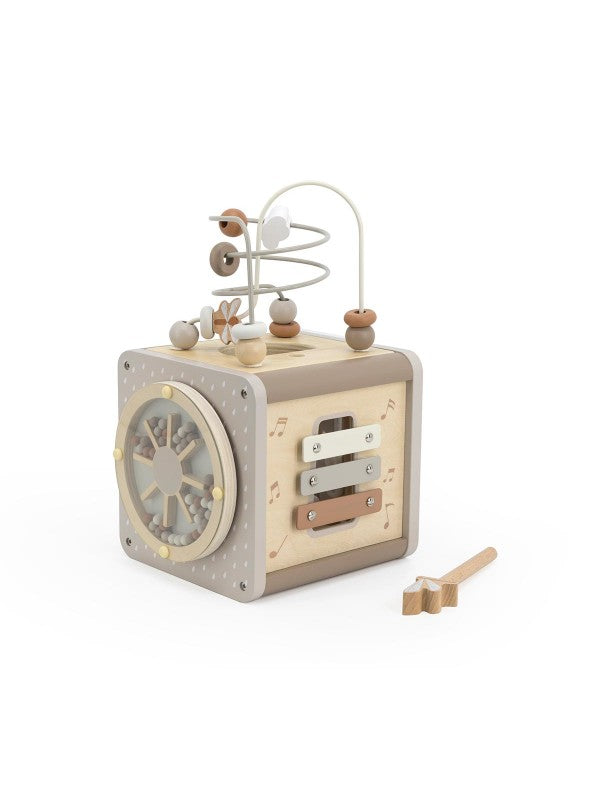 * Label Label Houten Activiteitenkubus | Nougat