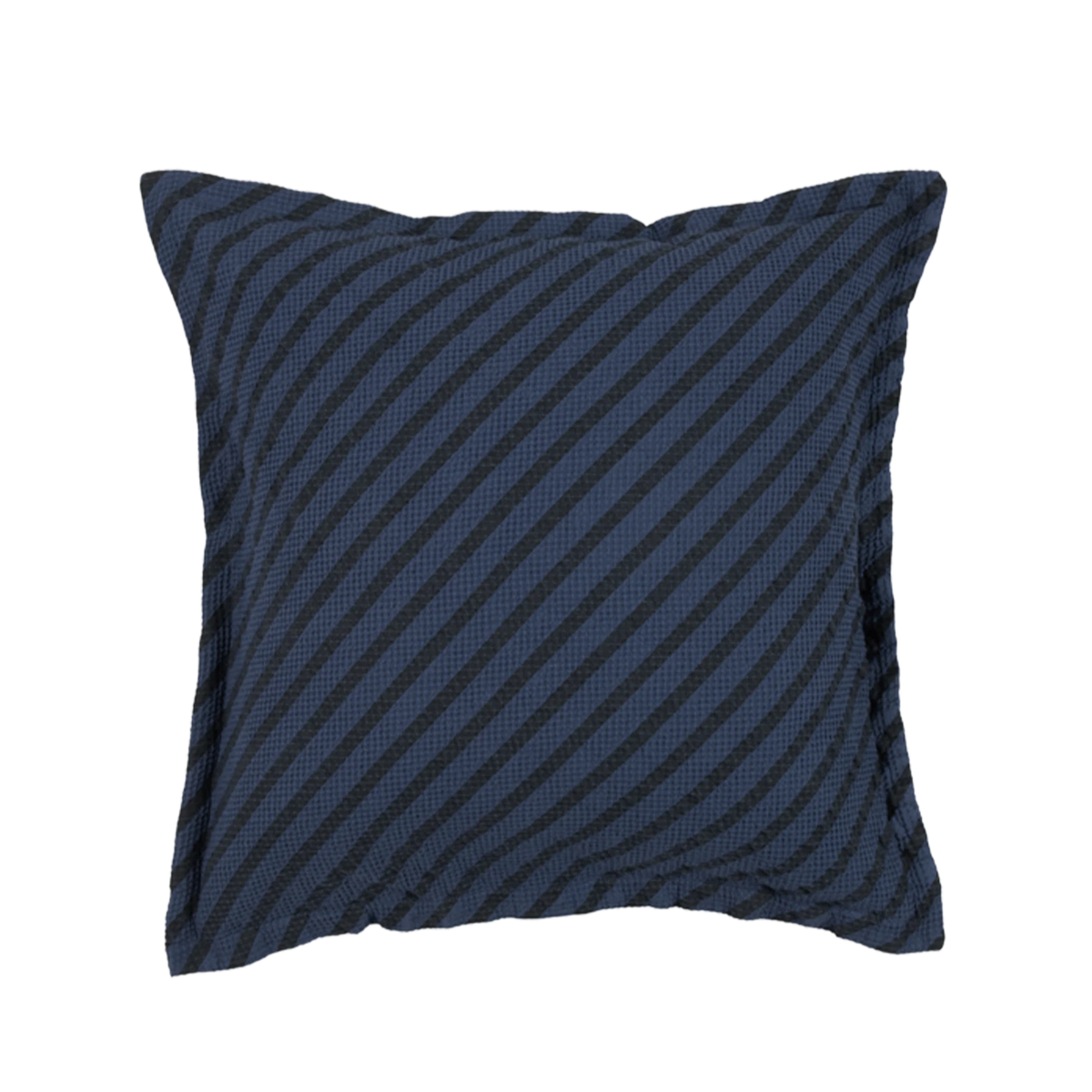 * Nobodinoz Landscape Wafel Vierkant Kussen 45x45cm | Stripes Cobalt