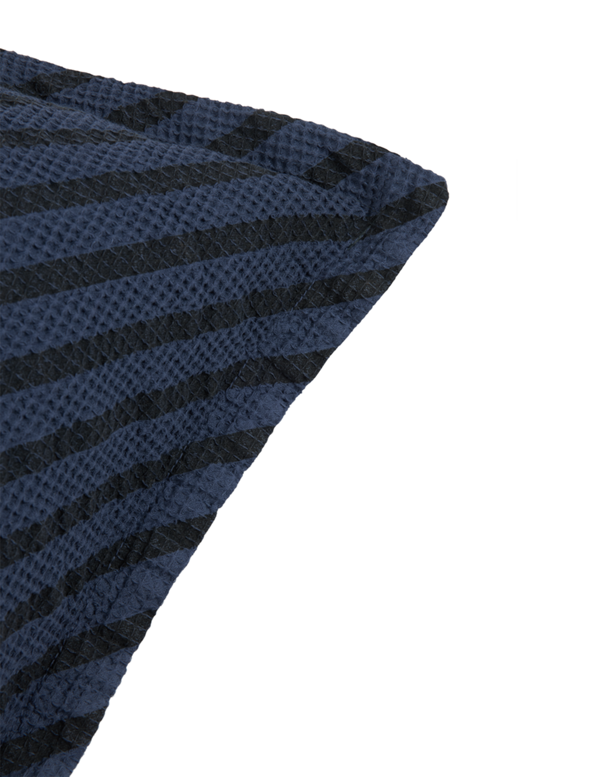 * Nobodinoz Landscape Wafel Vierkant Kussen 45x45cm | Stripes Cobalt