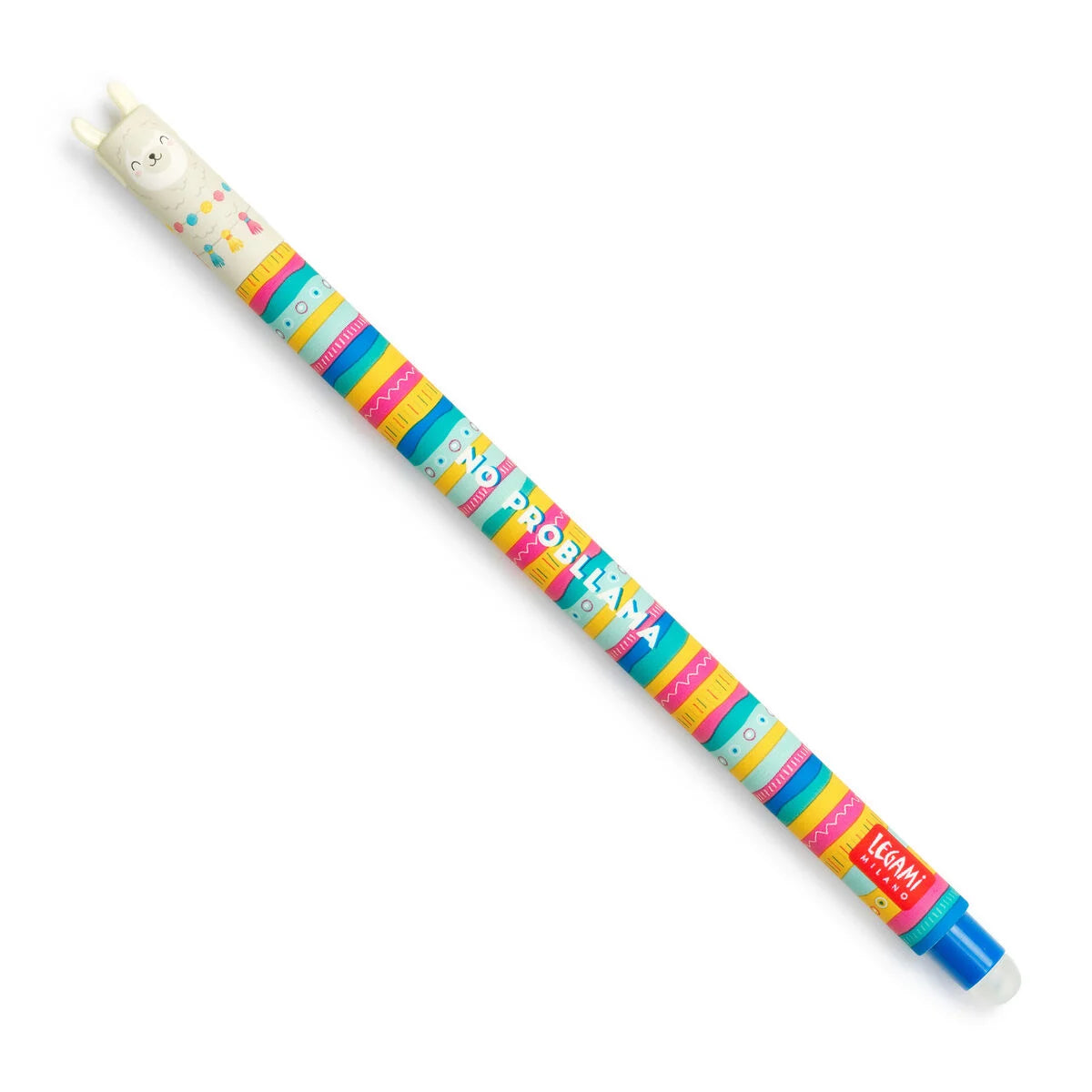 Legami uitwisbare gelpen Llama met blauwe inkt en een fijne schrijfpunt van 0,7 mm