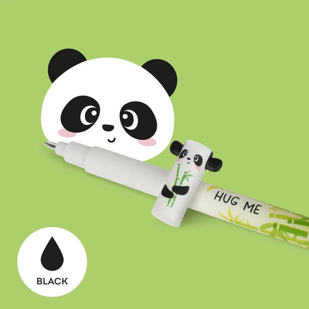Legami uitwisbare gelpen Panda met zwarte thermosensitieve inkt die je opnieuw kunt uitwissen