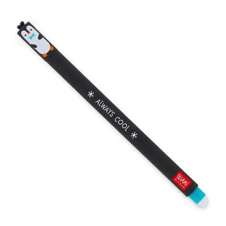 Legami uitwisbare gelpen Penguin met turquoise inkt en een fijne schrijfpunt van 0,7 mm