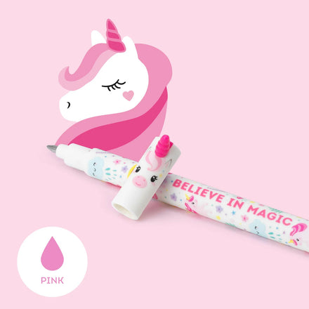 Legami uitwisbare gelpen Unicorn met roze thermosensitieve inkt die je opnieuw kunt uitwissen