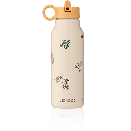 Liewood Falk drinkfles Tamtam Sandy, dubbelwandige kinderfles van 350 ml voor school