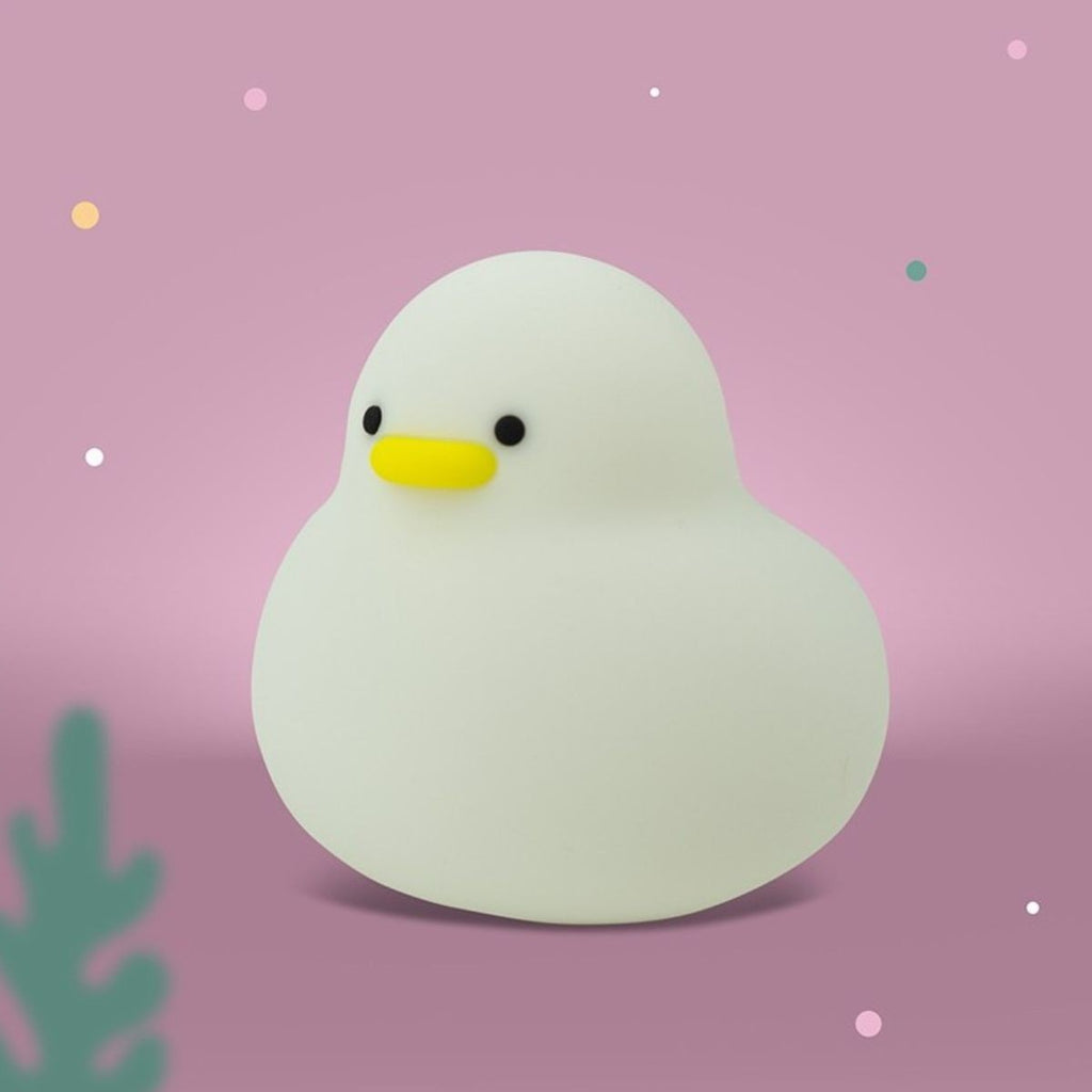 Draadloze Duck nachtlamp van Mary's in ABS en siliconen voor de kinderkamer, gekozen door De Gele Flamingo.