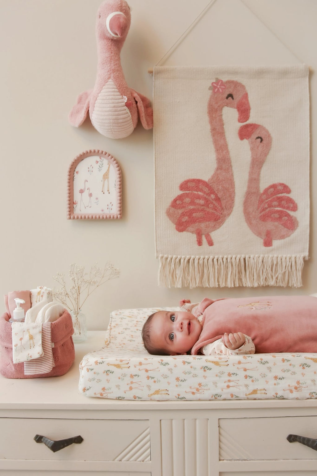 Little Dutch Washandjes Set Blooming Safari | Roze