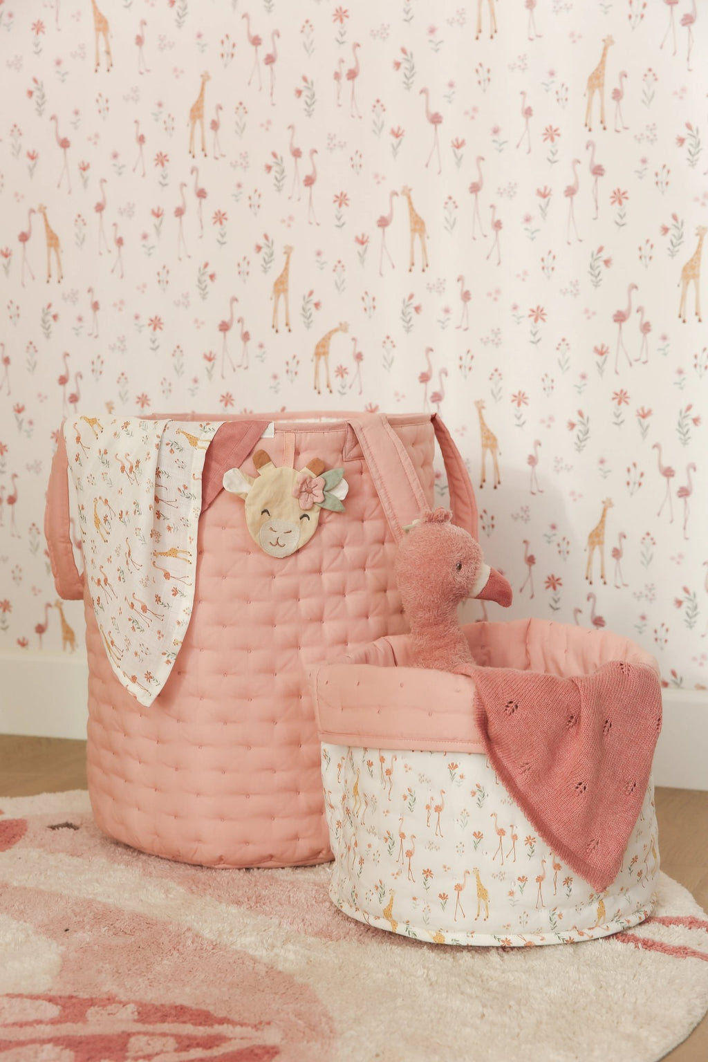 Little Dutch Swaddle Set 2-pack 70x70 cm Blooming Safari | Roze