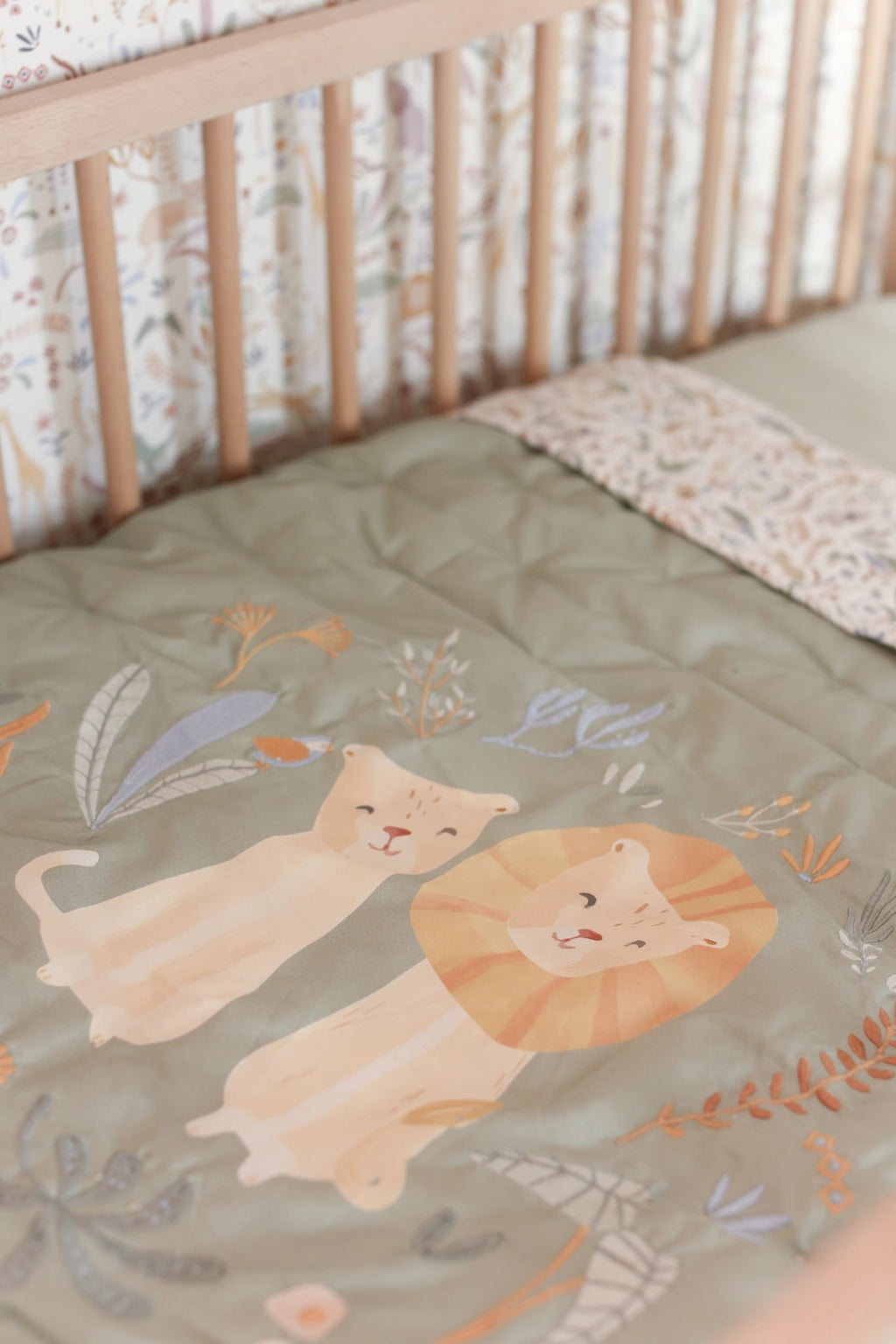 Little Dutch Ledikantdeken Quilted 110x140 cm Safari Wonders | Groen
