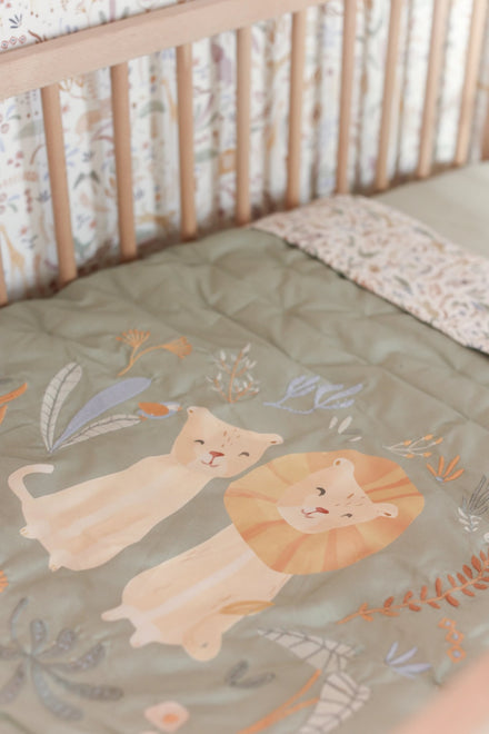 Little Dutch Ledikantdeken Quilted 110x140 cm Safari Wonders | Groen