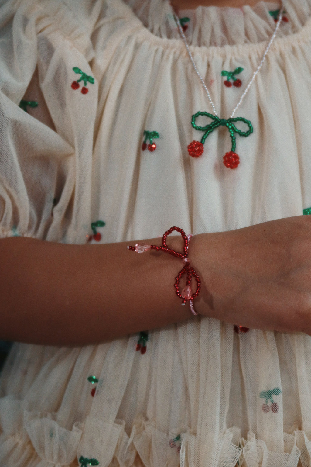 * Konges Sløjd Parel Ketting & Armbandjes Set | Cherry