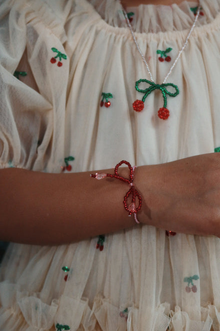 * Konges Sløjd Parel Ketting & Armbandjes Set | Cherry