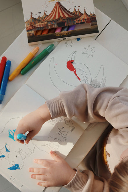 * Konges Sløjd Gel Crayons & Drawing Pad FSC | Multi