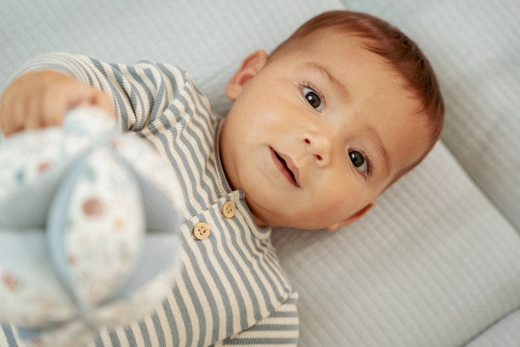Little Dutch T-Shirt Lange Mouw Stone | Blue Stripe