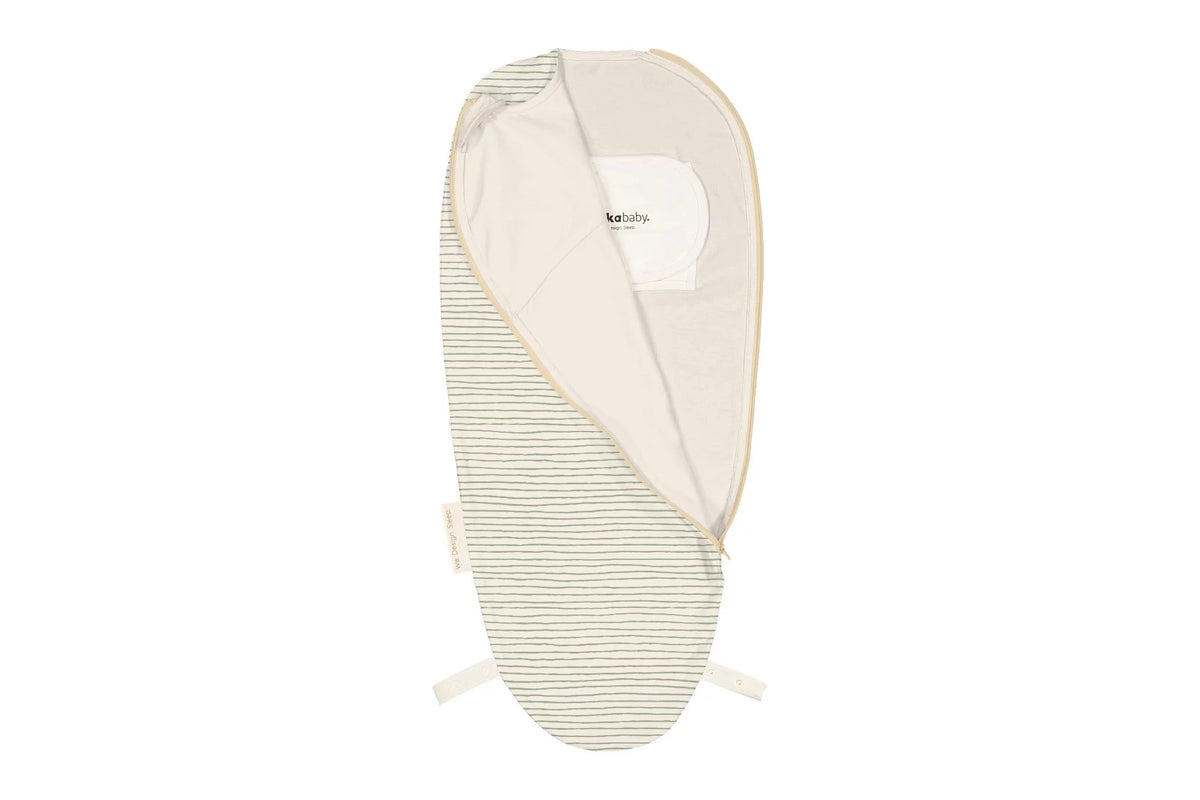 Puckababy Inbakerslaapzak The Original Piep 0/3 M - Cotton | Green Stripes