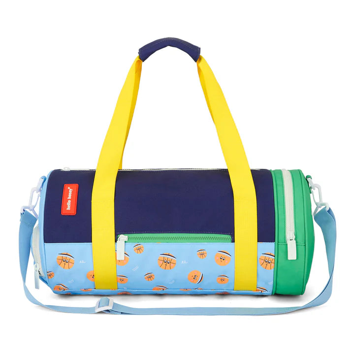 Hello Hossy Sporttas Weekendtas Bball Crew in kleurrijk design, te koop bij De Gele Flamingo.