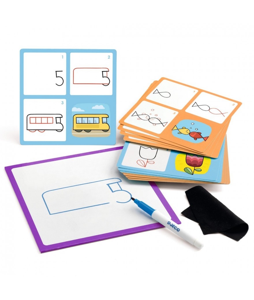 Djeco Creatieve Knutselset | Modelkaarten 1, 2, 3 & Co
