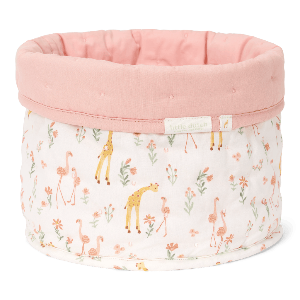 Little Dutch Opbergmand Omkeerbaar Blooming Safari 20x15 cm | Roze