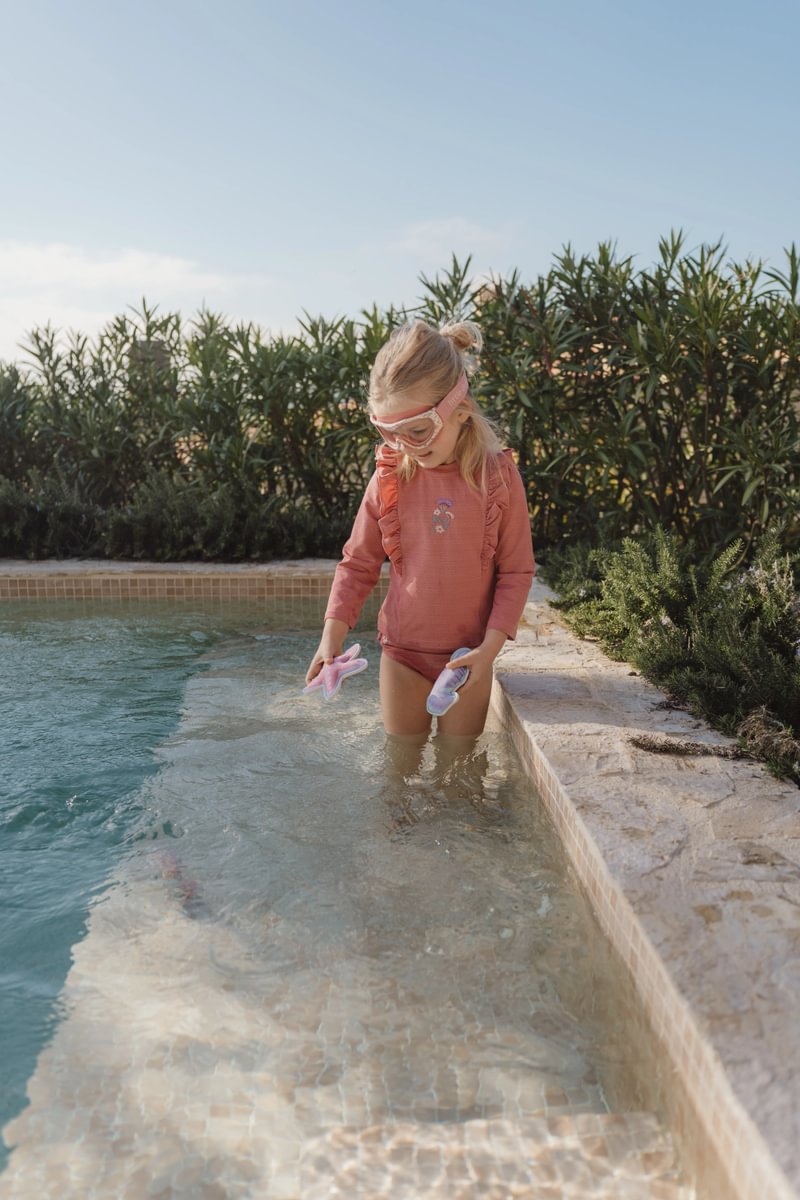 * Little Dutch Zwemshirt Lange Mouwen | Dreamy Pink Sparkle