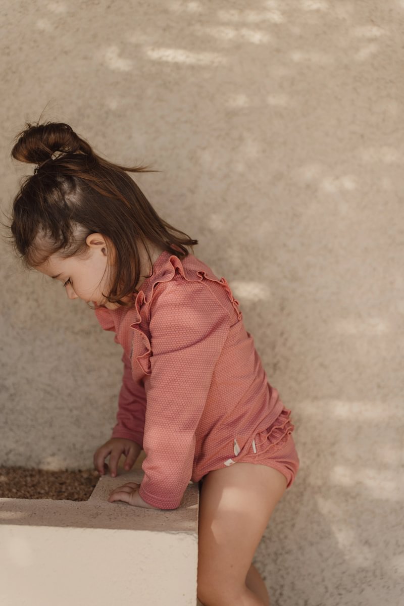 * Little Dutch Zwemshirt Lange Mouwen | Dreamy Pink Sparkle