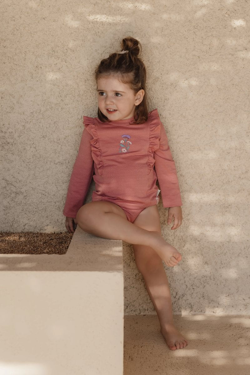 * Little Dutch Zwemshirt Lange Mouwen | Dreamy Pink Sparkle