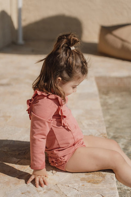 * Little Dutch Zwemshirt Lange Mouwen | Dreamy Pink Sparkle