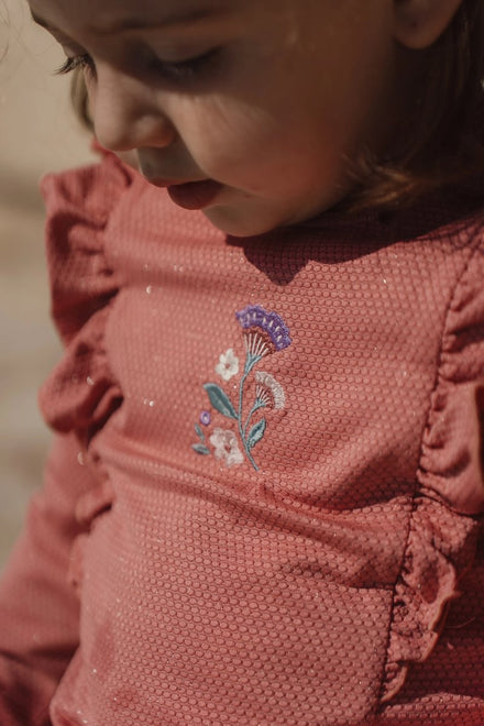 * Little Dutch Zwemshirt Lange Mouwen | Dreamy Pink Sparkle