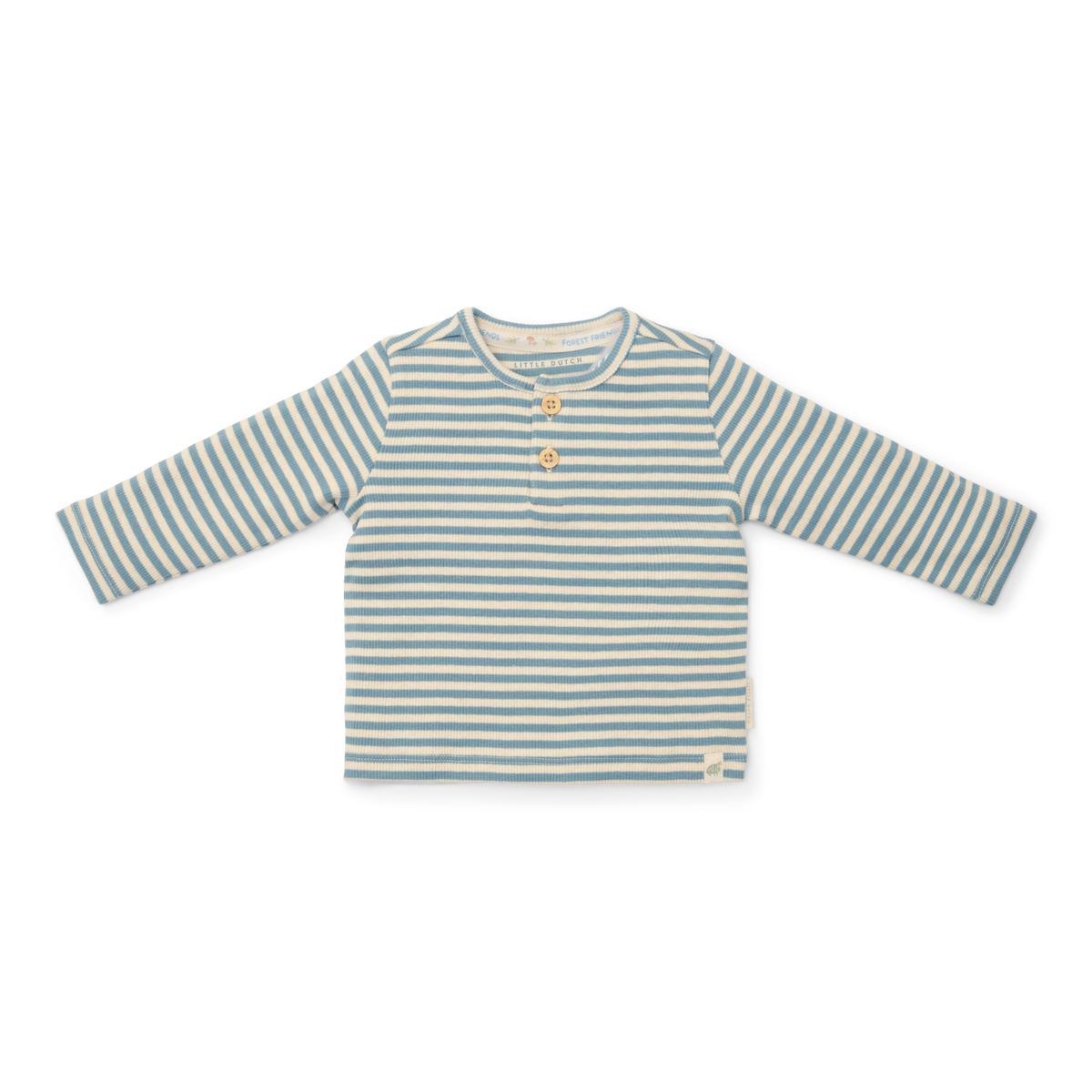 Little Dutch T-Shirt Lange Mouw Stone | Blue Stripe