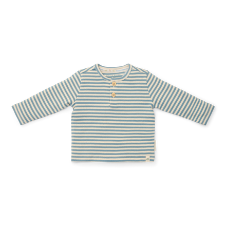Little Dutch T-Shirt Lange Mouw Stone | Blue Stripe