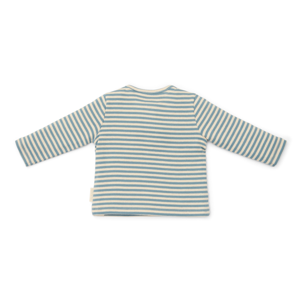 Little Dutch T-Shirt Lange Mouw Stone | Blue Stripe