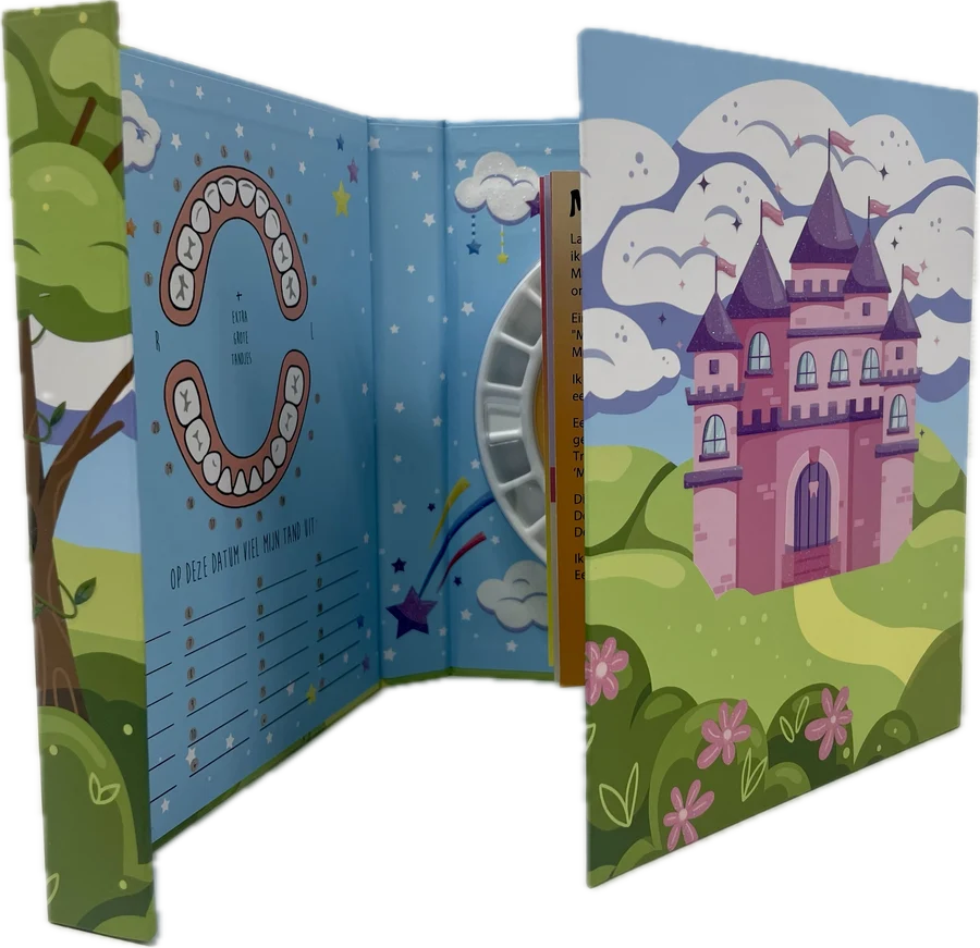 Bewaarboek Unicorn van Tandenpret met plaats voor een foto en notities over het tanden wisselen, De Gele Flamingo