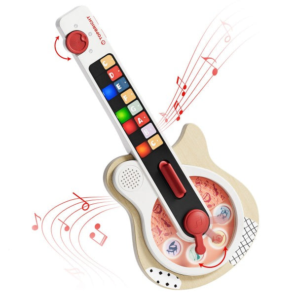 Topbright Muzikale Activity Gitaar, houten speelgitaar voor peuters bij De Gele Flamingo.