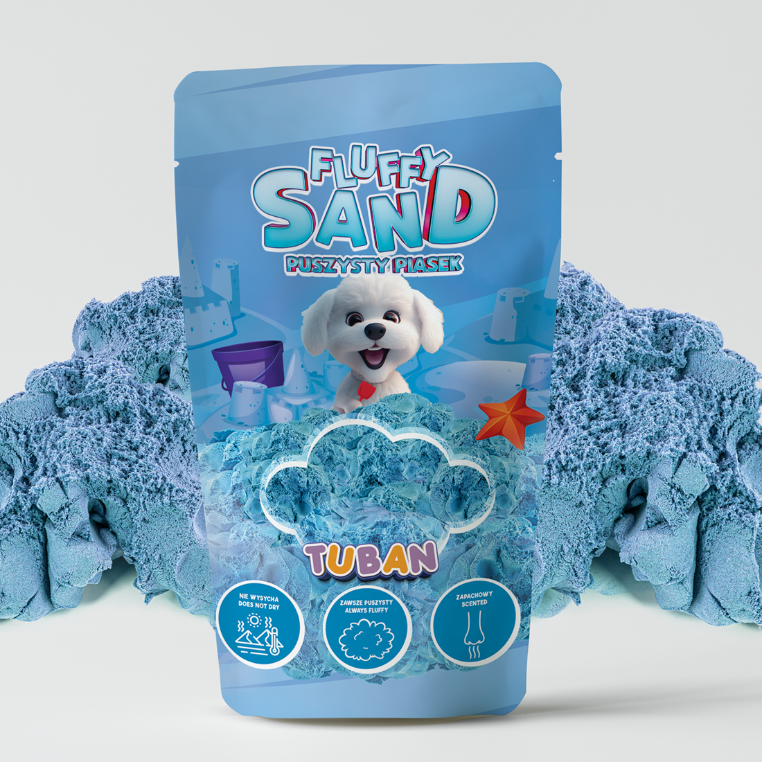 Tuban Sensorisch Zand Fluffy Sand Blue 90 g
