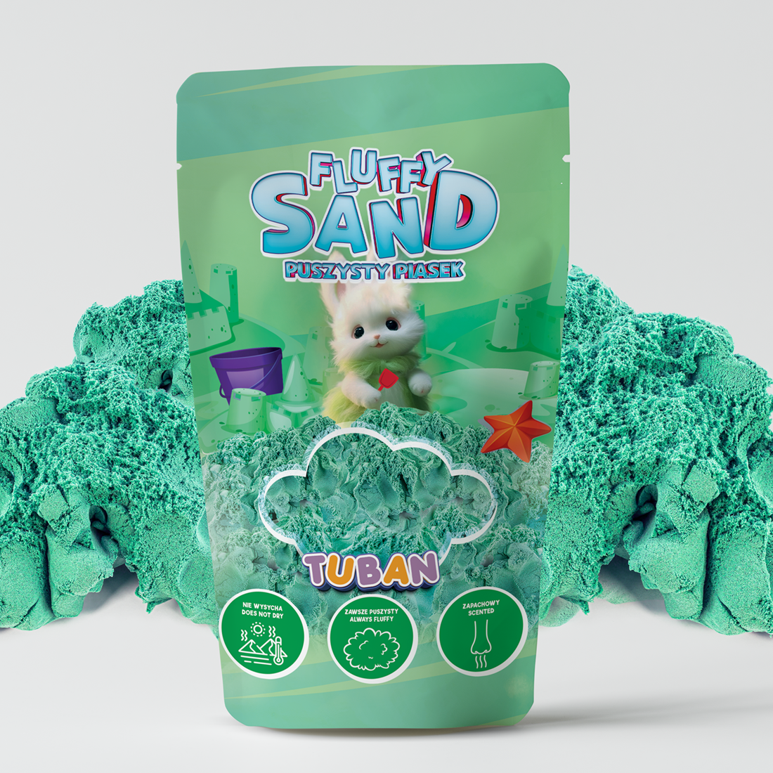 * Tuban Sensorisch Zand Fluffy Sand Green 90 g