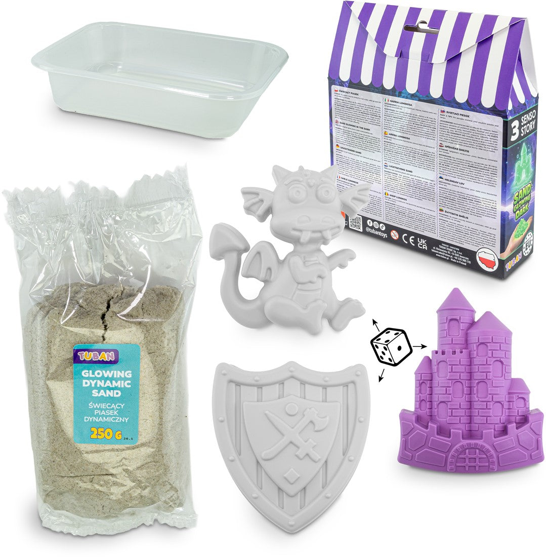 Tuban Glow In The Dark Lichtgevend Zand 250g bij De Gele Flamingo, voor creatief spel vanaf 3 jaar.