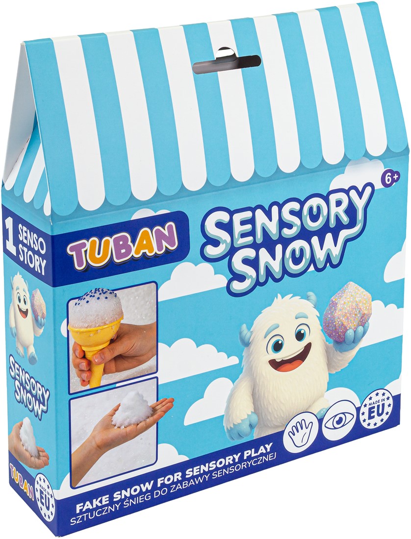 Tuban Sensorische Sneeuw van De Gele Flamingo, DIY set om zelf sneeuw te maken voor sensorisch spel.