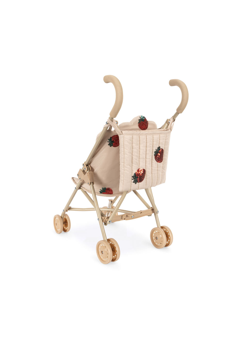 Konges Sløjd Poppenbuggy Strawberry meet 56 bij 27 bij 46 cm, verkrijgbaar bij De Gele Flamingo